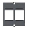 Image de - Plaque - noir - 2 ports