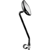 Image de miroir M-88L gauche aluminium noir avec de longs bras