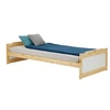 Image de Lit en pin FRITZ, 90 x 200 cm, coloris naturel et blanc