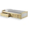 Image de Lit andrea 205 x 96 x 49 cm en pin sans sommier de couleur
