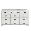 Image de Commode chambre COLMAR L 117 cm 11 tiroirs en bois - Blanc