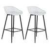 Image de Lot de 2 chaise de bar interieur non pliable en plastique noir