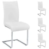 Image de Lot de 4 chaise en metal non empilable non pliable H. 94 cm interieur blanc