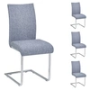 Image de Lot de 4 chaises ALADINO, en tissu gris