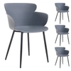 Image de Lot de 4 chaise de bureau interieur non empilable non pliable en plastique H. 82 cm gris