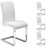 Image de Lot de 4 chaise H. 96 cm non empilable non pliable en metal interieur blanc