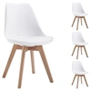 Image de Lot de 4 chaises scandinaves ABBY, en synthétique blanc