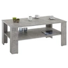 Image de Table basse LORIENT, table de salon rectangulaire avec 1 étagère espace de rangement ouvert, en mélaminé décor béton