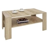 Image de Table basse LORIENT, table de salon rectangulaire avec 1 étagère espace de rangement ouvert, en mélaminé décor chêne sonoma