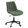 Image de Chaise de bureau VASILO en velours côtelé - Vert sauge