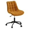 Image de Chaise de bureau VASILO en velours côtelé - Jaune moutarde