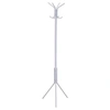 Image de Porte-manteaux ARIST portant pour vêtements sur pied hauteur 174 cm avec 8 crochets, meuble d'entrée en métal laqué blanc