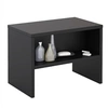 Image de Table de chevet DION, table de nuit casier avec 1 niche, en mélaminé noir mat