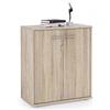 Image de Buffet salle à manger FIRMIN L 60 cm coloris chêne sonoma avec 2 portes bahut bas meuble de rangement style moderne