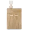 Image de Buffet CALAIS, commode meuble de rangement avec 1 tiroir et 2 portes, en mélaminé décor chêne sonoma