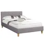 Image de Lit adulte lille 120 x 190 cm en tissu sommier a lattes de couleur