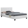 Image de Lit 126 x 208 x 87 cm en synthetique sommier a lattes de couleur