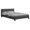 Image de Lit mathieu 208 x 77 x 146 cm en synthetique sommier a lattes pour 2 personnes de couleur