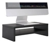 Image de Support d'écran d'ordinateur DISPLAY, réhausseur pour moniteur avec étagère intermédiaire, longueur 42 cm, en mélaminé noir mat