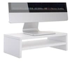 Image de Support d'écran d'ordinateur DISPLAY, réhausseur pour moniteur avec étagère intermédiaire, longueur 42 cm, en mélaminé blanc mat