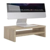 Image de Support d'écran d'ordinateur DISPLAY, réhausseur pour moniteur avec étagère intermédiaire, longueur 42 cm, en mélaminé chêne sonoma
