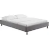 Image de Lit nizza 140 x 190 cm en tissu 2 pieces sommier a lattes pour 2 personnes de couleur