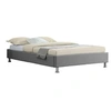 Image de Lit futon simple NIZZA, 120 x 190 cm, avec sommier, revêtement en tissu gris