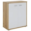 Image de Buffet salon FIRMIN L 60 cm - Coloris chêne sauvage et blanc
