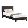 Image de Lit 1 place 106 x 106 x 104 cm en tissu sommier a lattes de couleur