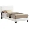 Image de Lit adulte 90 x 190 cm en synthetique sommier a lattes pour 2 personnes de couleur