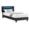 Image de Lit 202 x 106 x 101 cm en synthetique sommier a lattes pour 2 personnes de couleur
