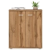 Image de Buffet salle à manger FIRMIN L 60 cm coloris chêne wotan avec 2 portes bahut bas meuble de rangement style moderne