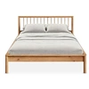 Image de Lit 140 x 190 avec sommier APOANA en bois massif - Coloris chêne