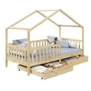 Image de Lit cabane ELEA avec tiroirs, 90 x 200 cm en pin massif naturel