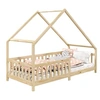 Image de Lit 206 x 96 x 158 cm en pin sans sommier pour 2 personnes de couleur