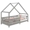Image de Lit 196 x 96 x 158 cm en pin sans sommier pour 2 personnes de couleur
