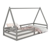 Image de Lit 206 x 125 x 96 cm en pin sans sommier de couleur
