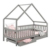 Image de Lit 206 x 168 x 96 cm en pin sans sommier pour 2 personnes de couleur