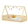 Image de Lit enfant 96 x 206 x 132 cm en bois sans sommier de couleur