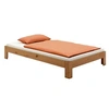 Image de Lit 1 place 200 x 120 x 1 cm en pin sans sommier de couleur