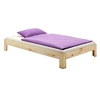 Image de Lit 144 x 204 x 30 cm en pin sans sommier pour 2 personnes de couleur