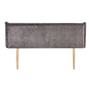 Image de Tête de lit OVIO 160 sur pieds, en tissu - Gris