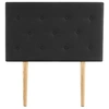 Image de Tête de lit MAVELI 90 capitonnée sur pieds, en tissu - Noir