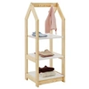 Image de Etagère à vêtements enfant SALLY en pin massif - Coloris naturel et blanc
