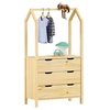 Image de Commode AMIRA type Montessori, avec 3 tiroirs, en pin massif naturel