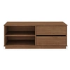 Image de Meuble TV MAITE L 110 cm 2 tiroirs en bois massif - Coloris châtaignier