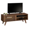 Image de Meuble TV SEAN, 4 niches en pin massif lasuré brun foncé