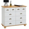 Image de Buffet salon COLMAR L 92 cm bois massif - Blanc et brun
