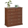 Image de Commode chambre PARIS L 91 cm en bois massif - Brun foncé