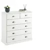 Image de Commode chambre PARIS L 91 cm en bois massif - Blanc